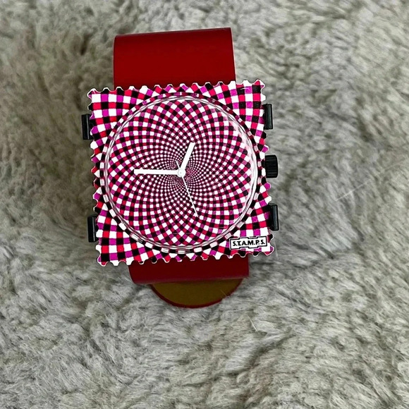 stamps Accessories - Stamps abstract leather watch